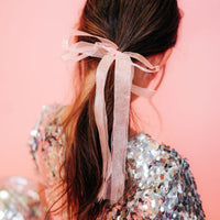 Baby Pink Sheer Shimmer Fancy bow