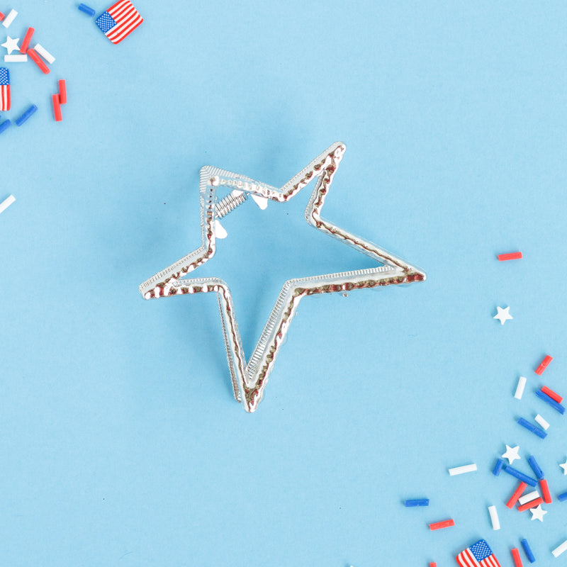 Silver Star Claw Clip | Yankee Doodle Darling Collection