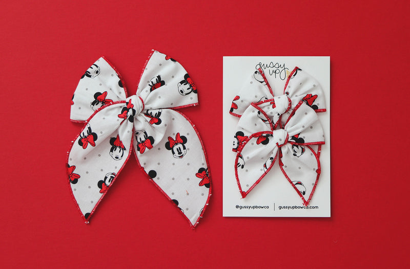 Polka Dot Minnie Whimsy Pigtail Set | Happiest Place Collection