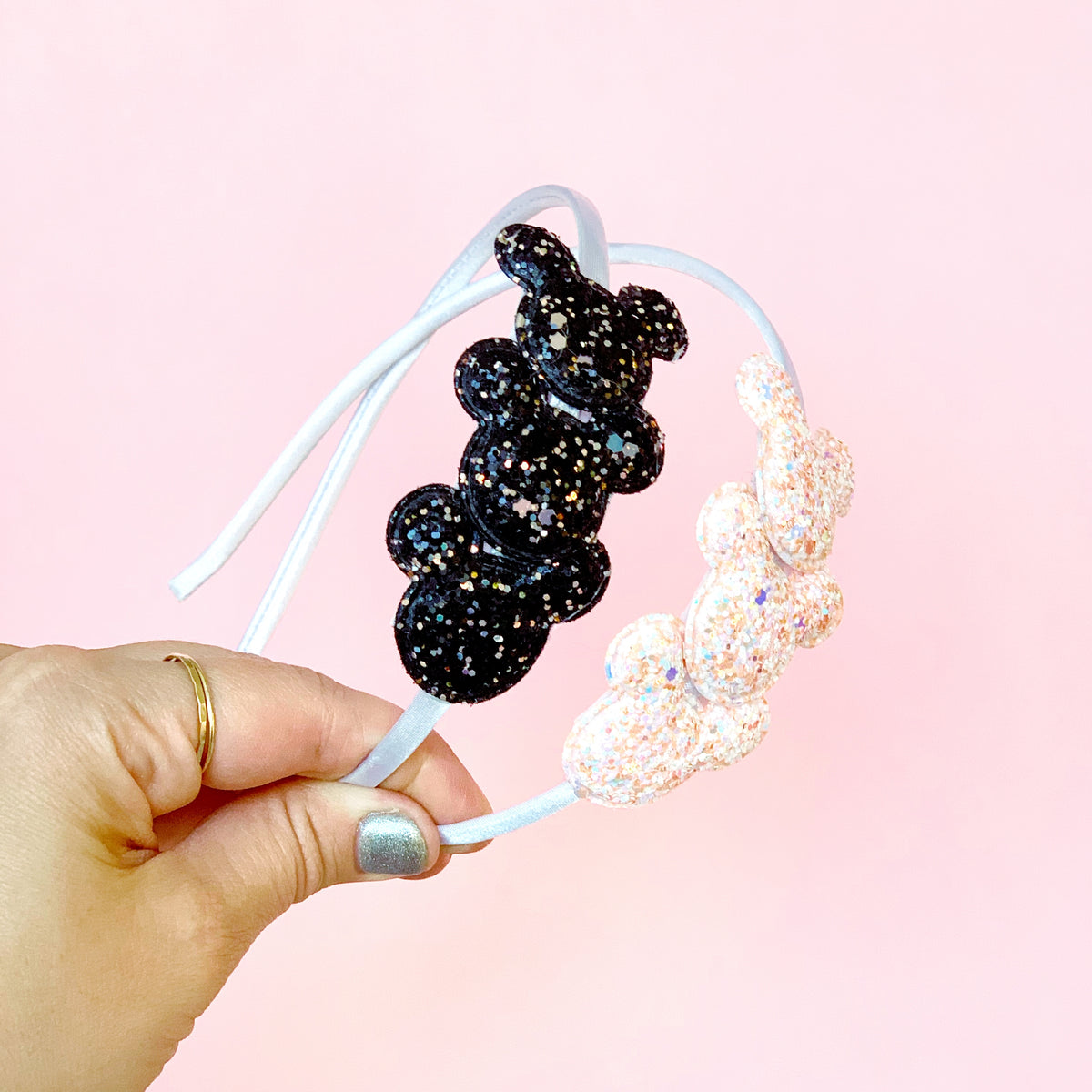 Black Sparkle Mouse Headband | Happiest Place Collection