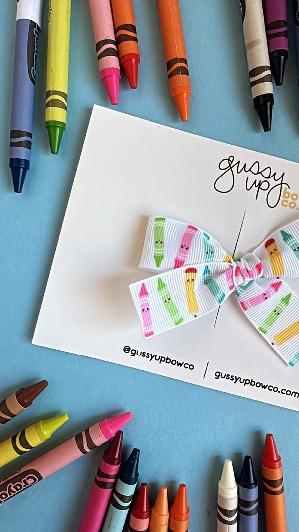 Crayons Ribbon Bow
