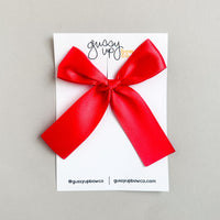 Red Satin Ribbon Ballerina Bow | Back to School 24 Collection