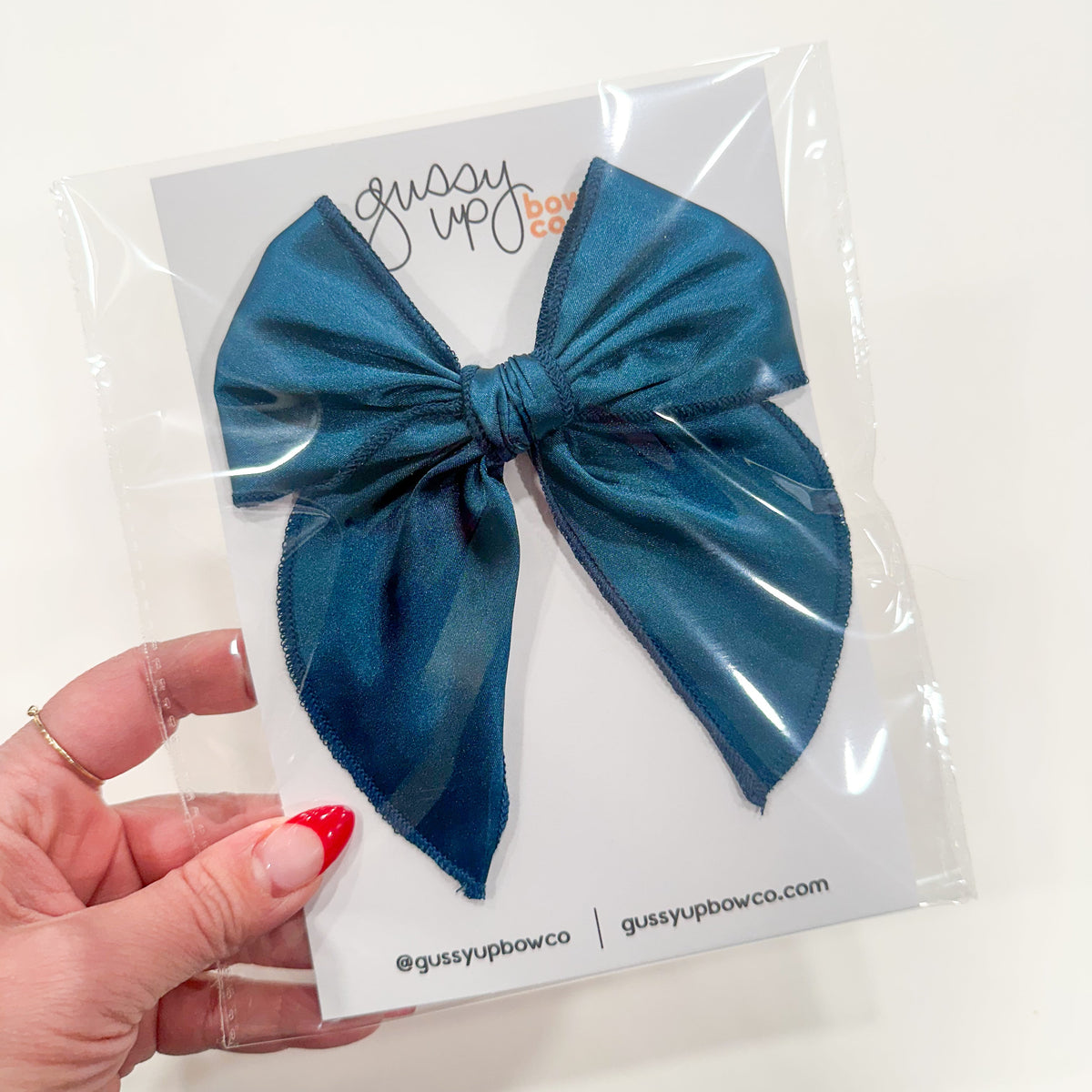 September 24 Green Satin Whimsy Bow