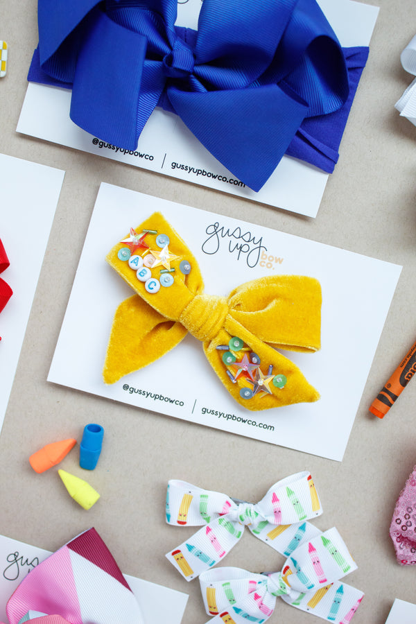 ABC Sequin Bow