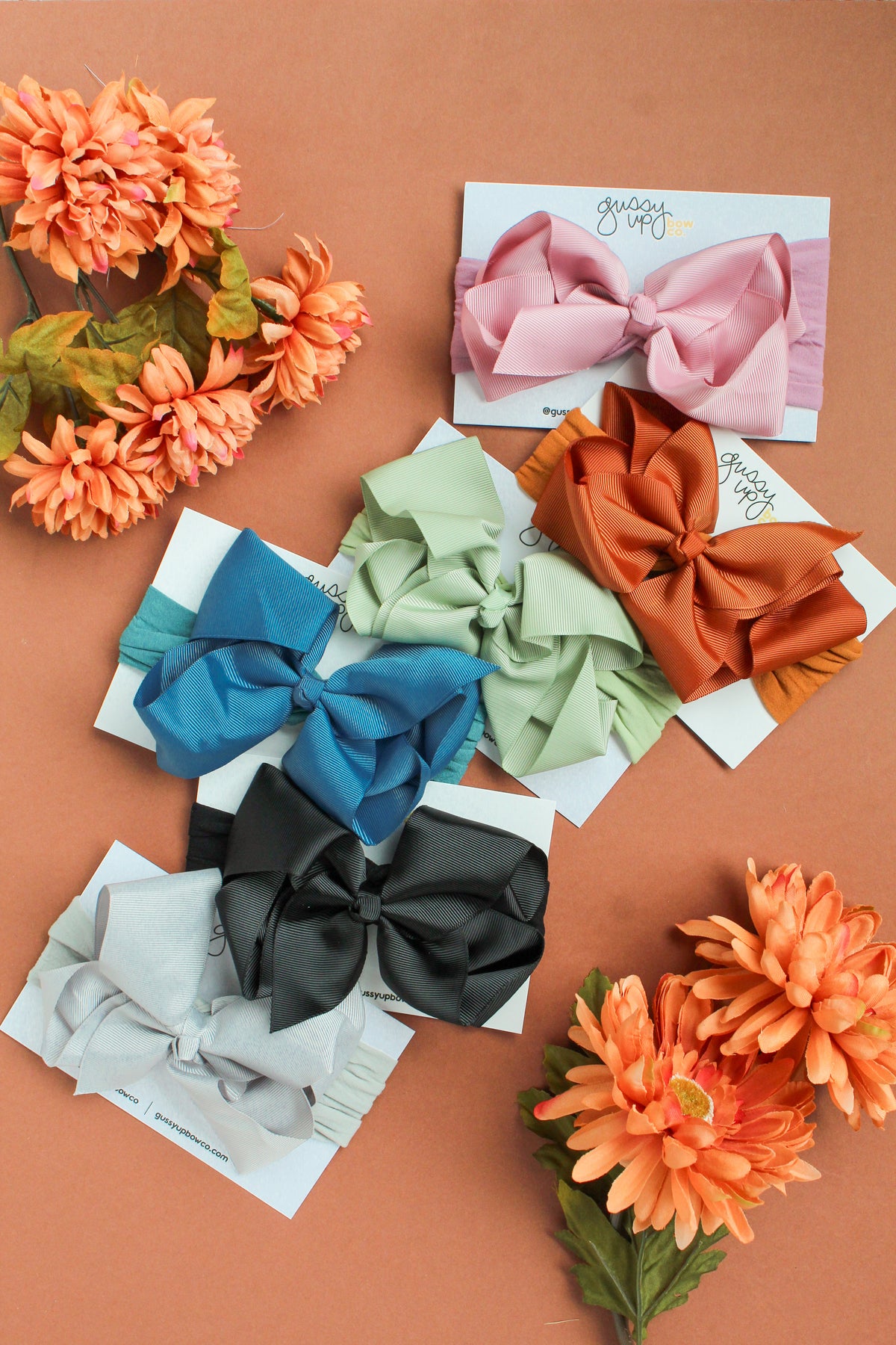 Gray Glam Bow Head Wrap