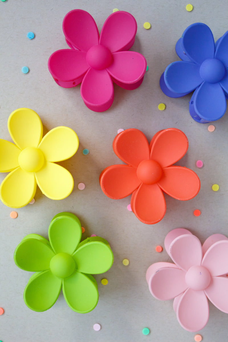 Nectarine Flower Claw Clip