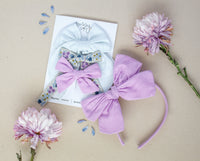 August 24 Purple Hard Headband