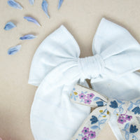 August 24 Blue Grid Whimsy Bow