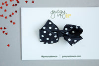 Black Polka Dot Glam Bow | Happiest Place Collection