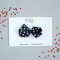 Black Polka Dot Glam Bow | Happiest Place Collection