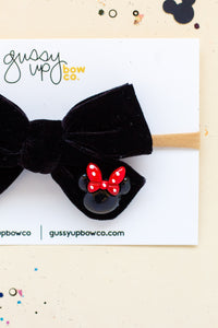 Black Velvet Bow Charm  | Classic Bow | Happiest Place Collection