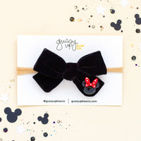 Black Velvet Bow Charm  | Classic Bow | Happiest Place Collection