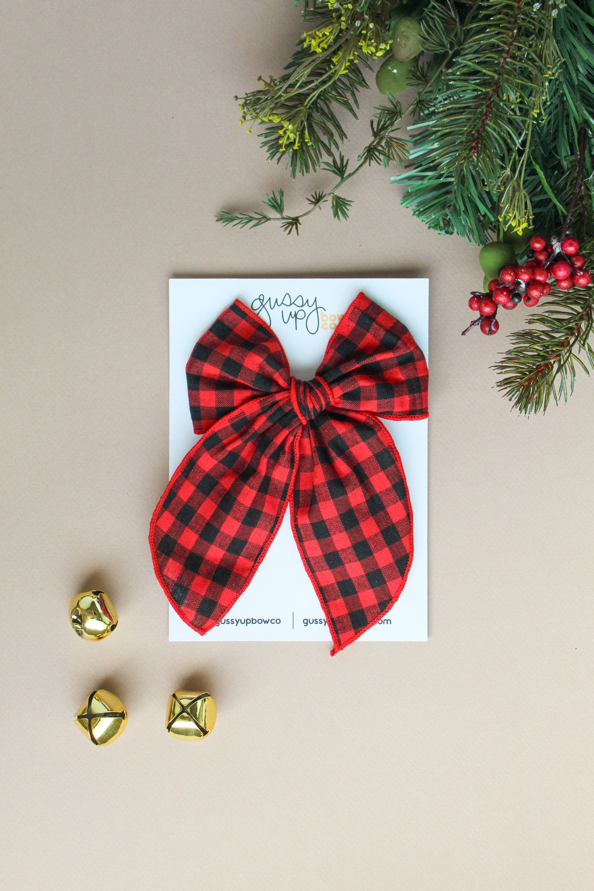 Red Buffalo Check | Whimsy Bow