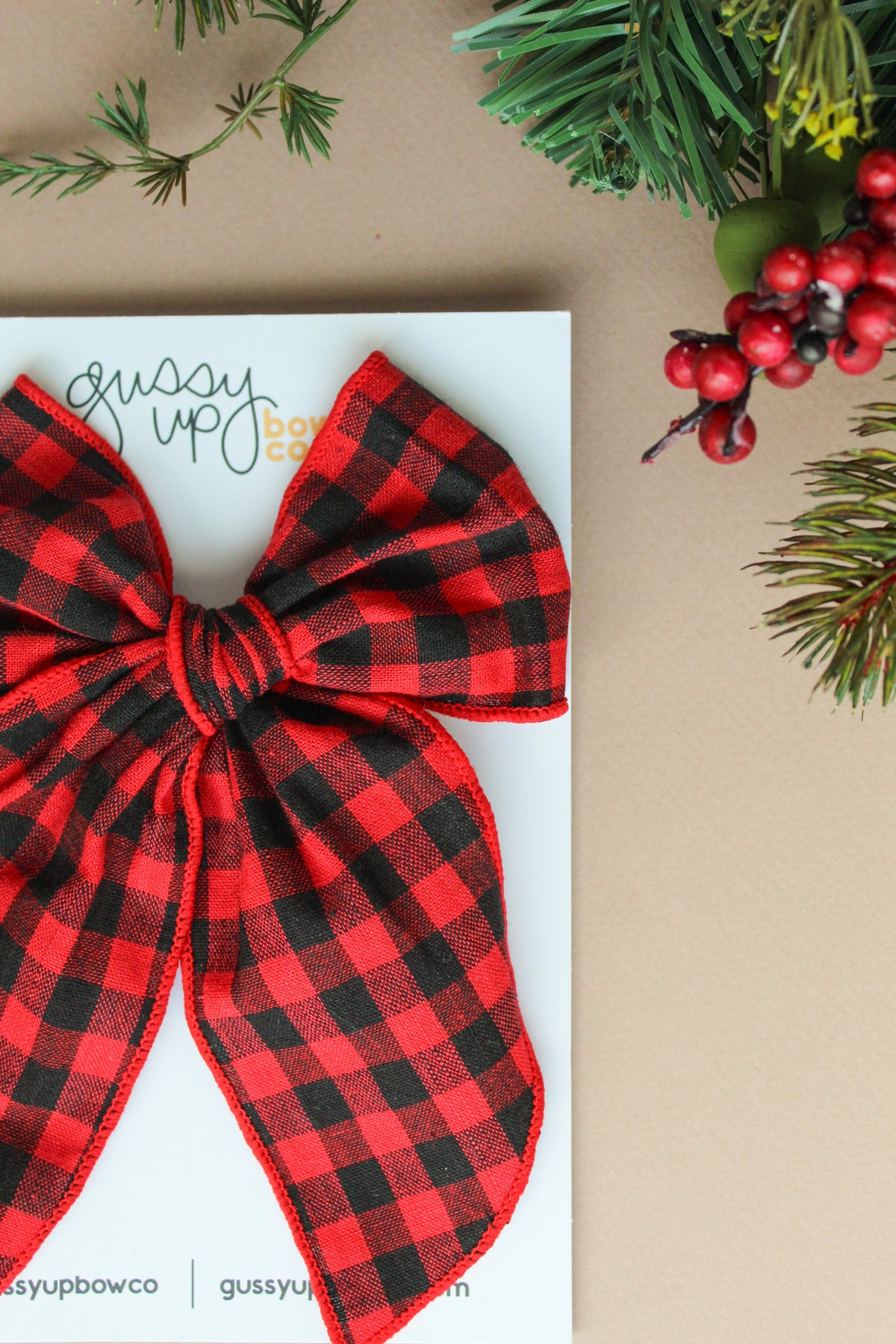 Red Buffalo Check | Whimsy Bow