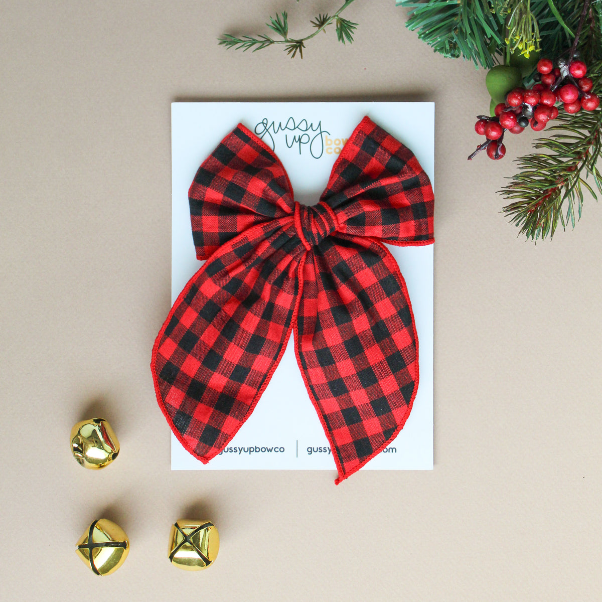 Red Buffalo Check | Whimsy Bow