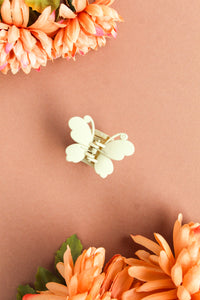 Cream Small Butterfly Claw Clip