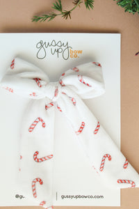 Candy Cane Velvet Extra Bow