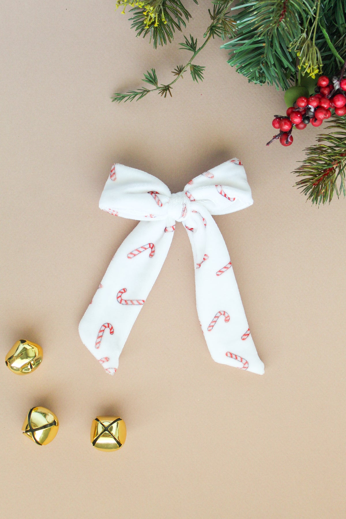 Candy Cane Velvet Extra Bow