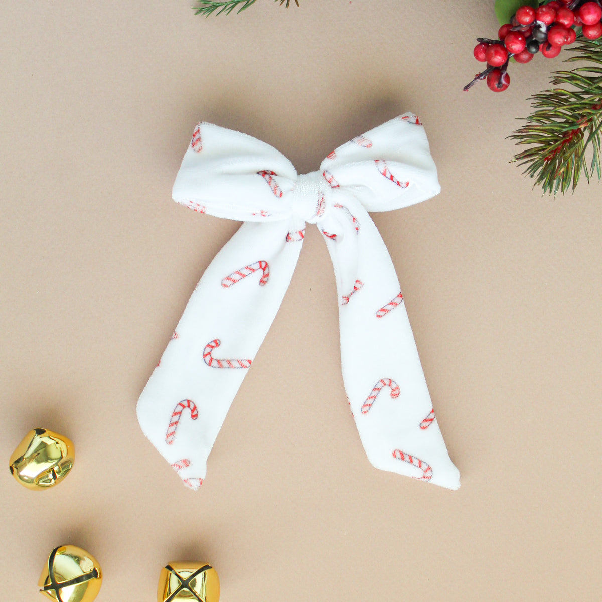 Candy Cane Velvet Extra Bow