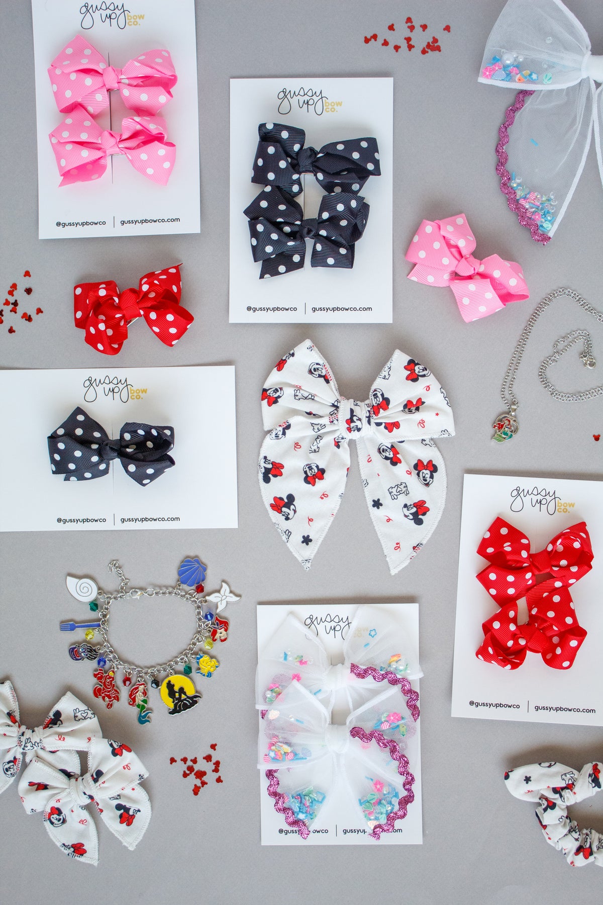 Heart Hands Minnie Whimsy Pigtail Set | Happiest Place Collection