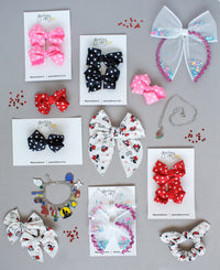 Pink Polka Dot Glam Pigtail Set | Happiest Place Collection