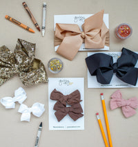 Gold Sequin Large Glam Bow | Back to School 24 Collection