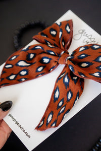 Navy Leopard | Whimsy Bow