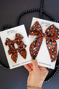 Navy Leopard | Whimsy Bow