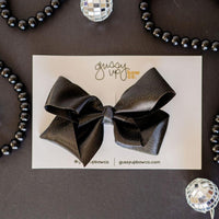 Black Shimmer Glam Bow