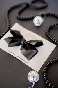 Black Shimmer Glam Bow