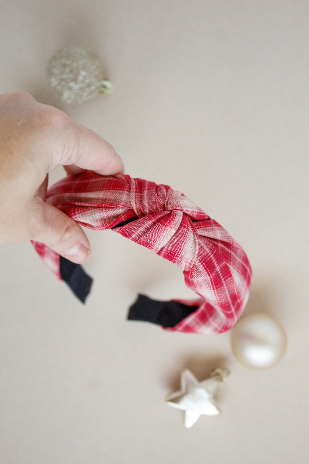 December 24 Plaid Hard Headband