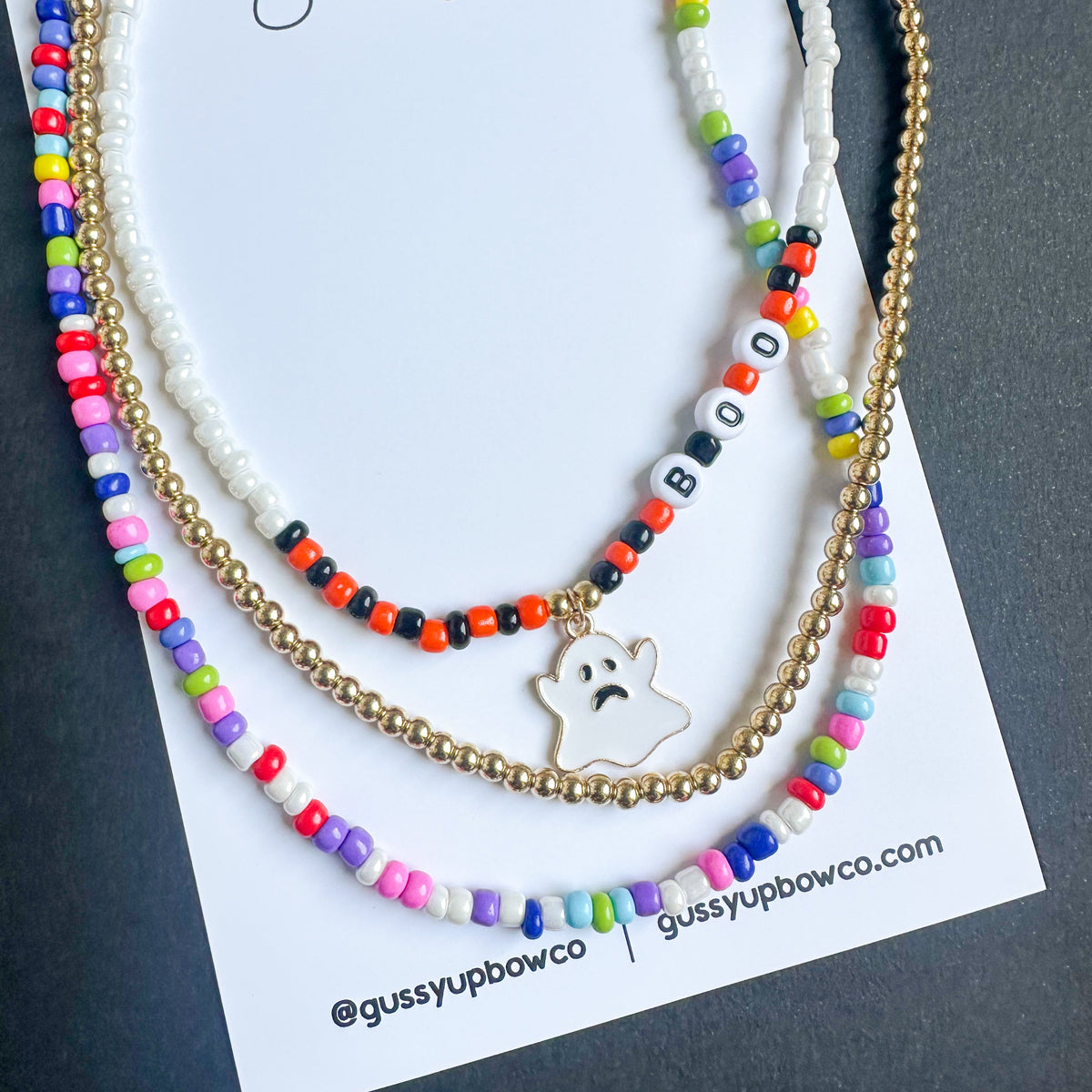 Boo Necklace Stack
