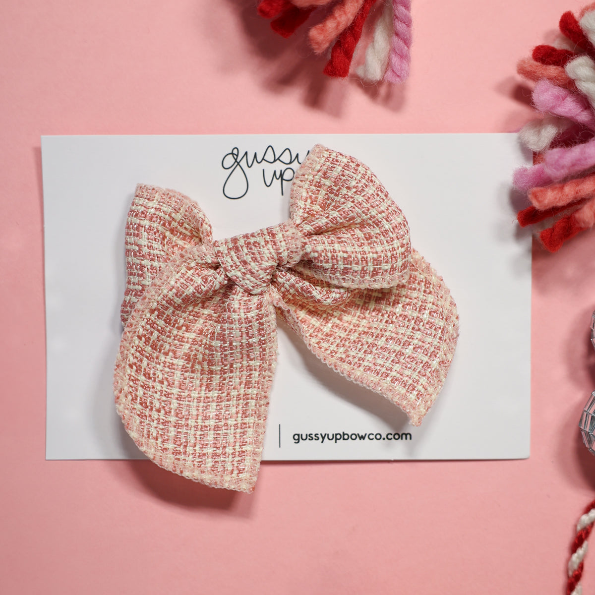 Blush Tweed | Whimsy Bow