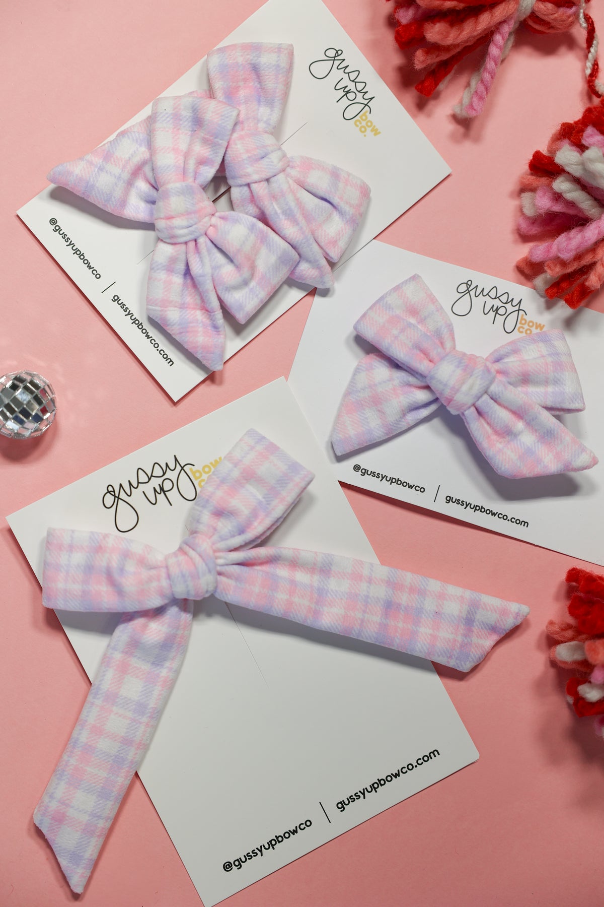 Sweet Plaid Velvet | Extra Bow