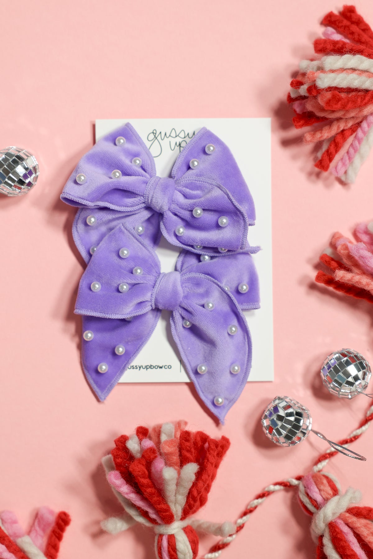 Purple Velvet Pearl | Whimsy Pigtail Set