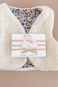 Dainty Velvet Bow Set | Newborn Bows