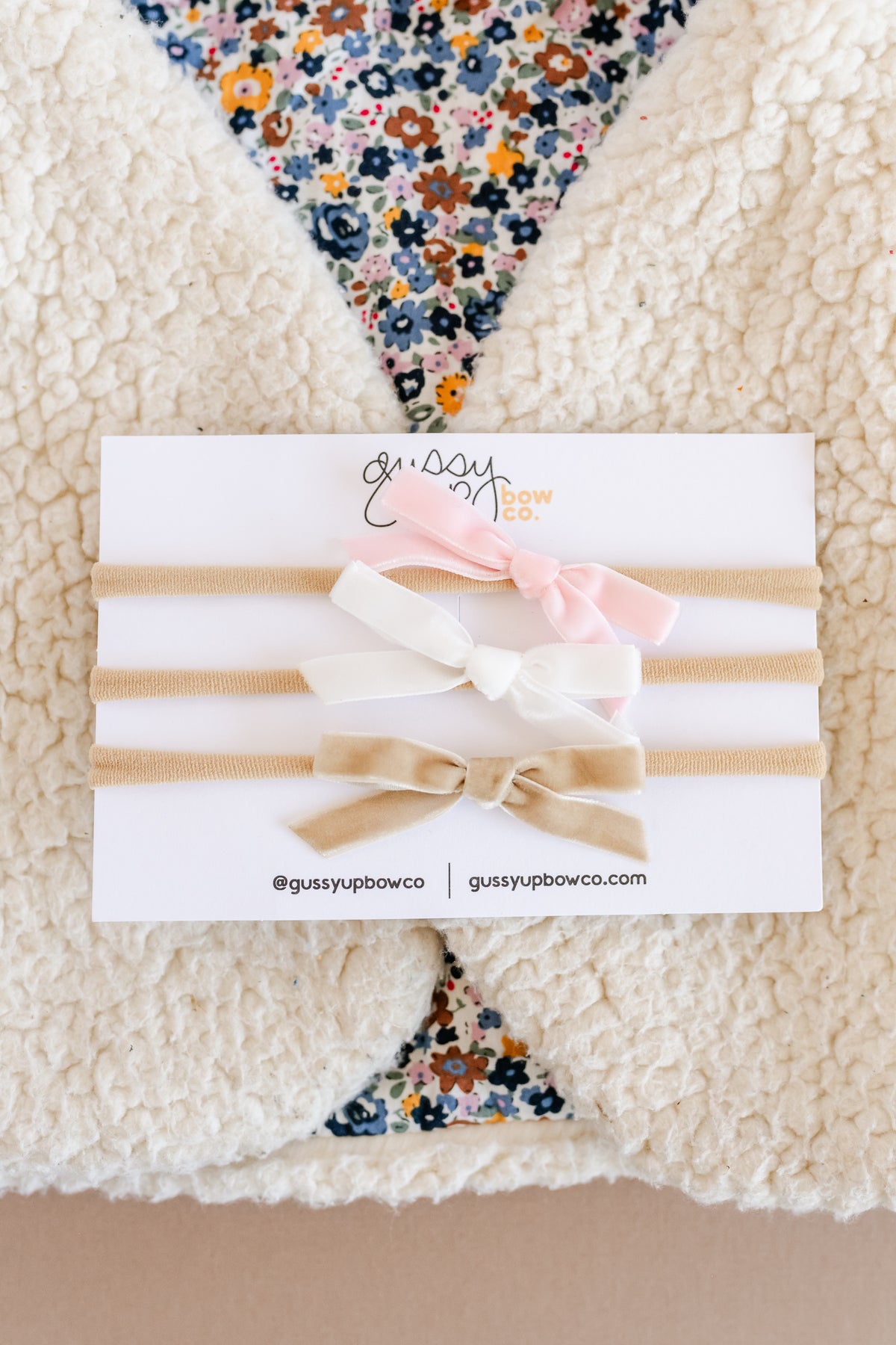 Dainty Velvet Bow Set | Newborn Bows