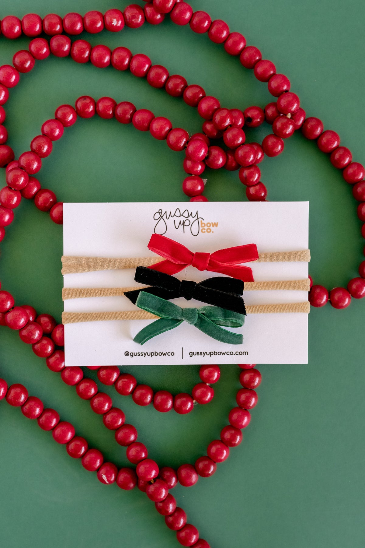 Holiday Dainty Velvet Bow Set | Newborn Bows