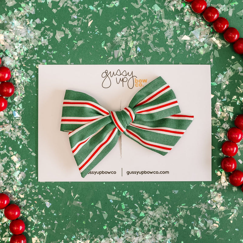 Santa Stripe | Classic Bow