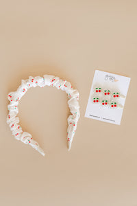 Cherries Ruffle Headband