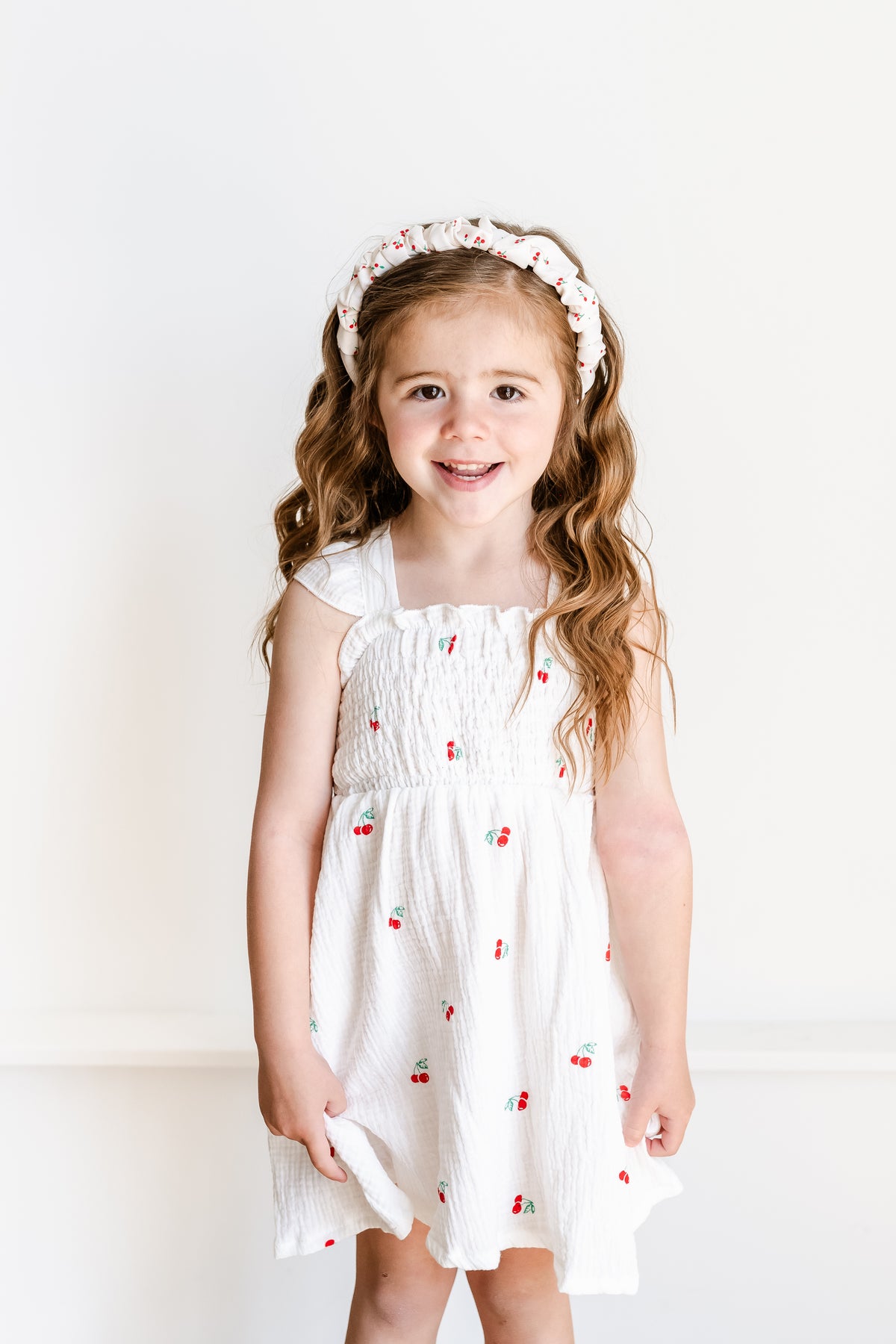 Cherries Ruffle Headband