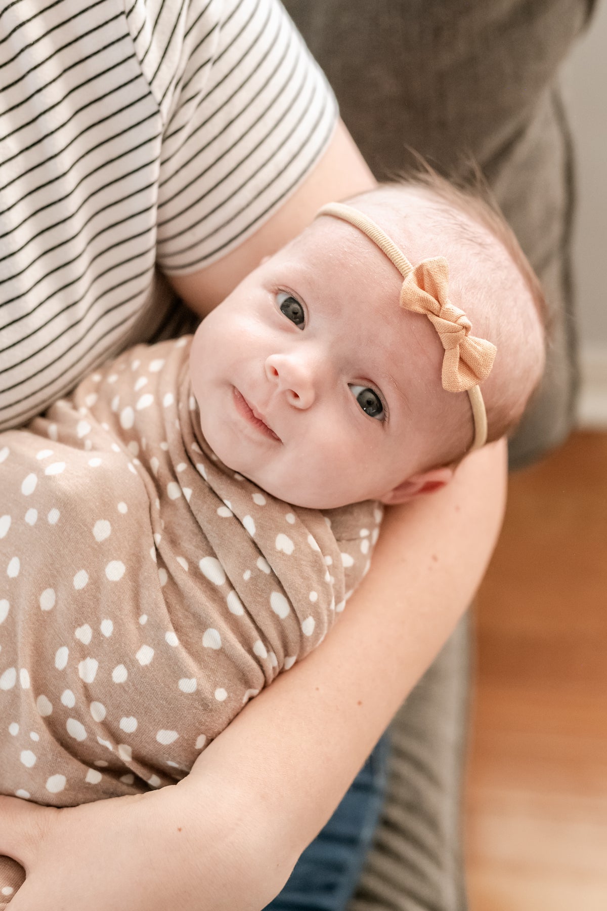 Neutral Mini Knot Bow Set | Newborn Bows