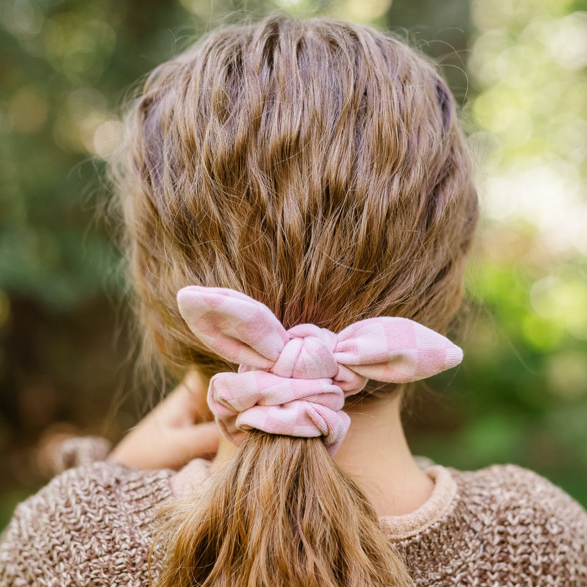 Soft Pink Checker | Scrunchie | Fall 23 Collection
