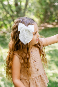 Simply White Waffle | Whimsy Bow