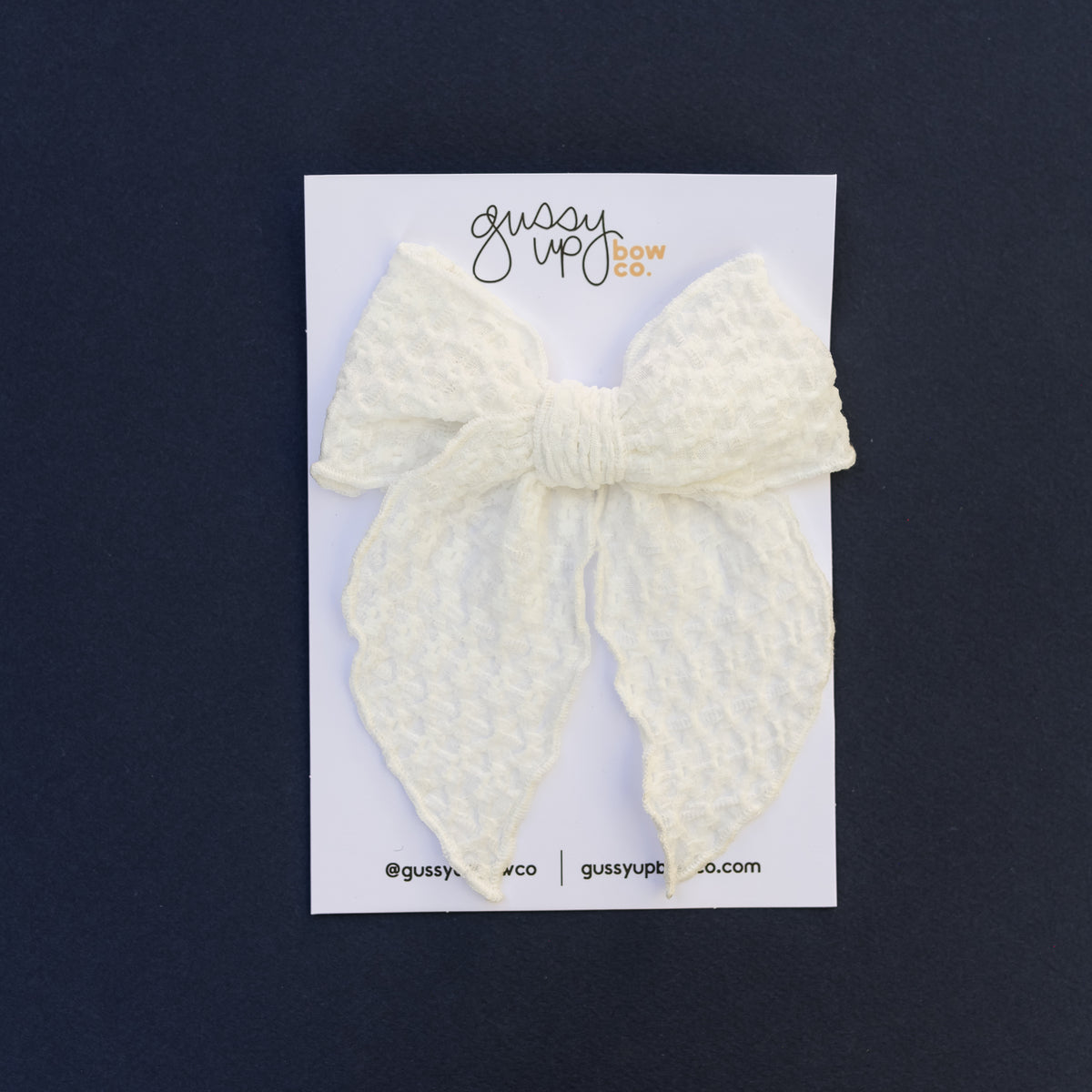 Simply White Waffle | Whimsy Bow