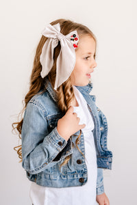 Ivory Velvet Sequin Mouse | Whimsy Bow | Happiest Place Collection