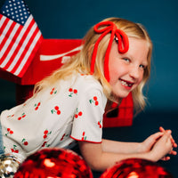 Red Knit Bow