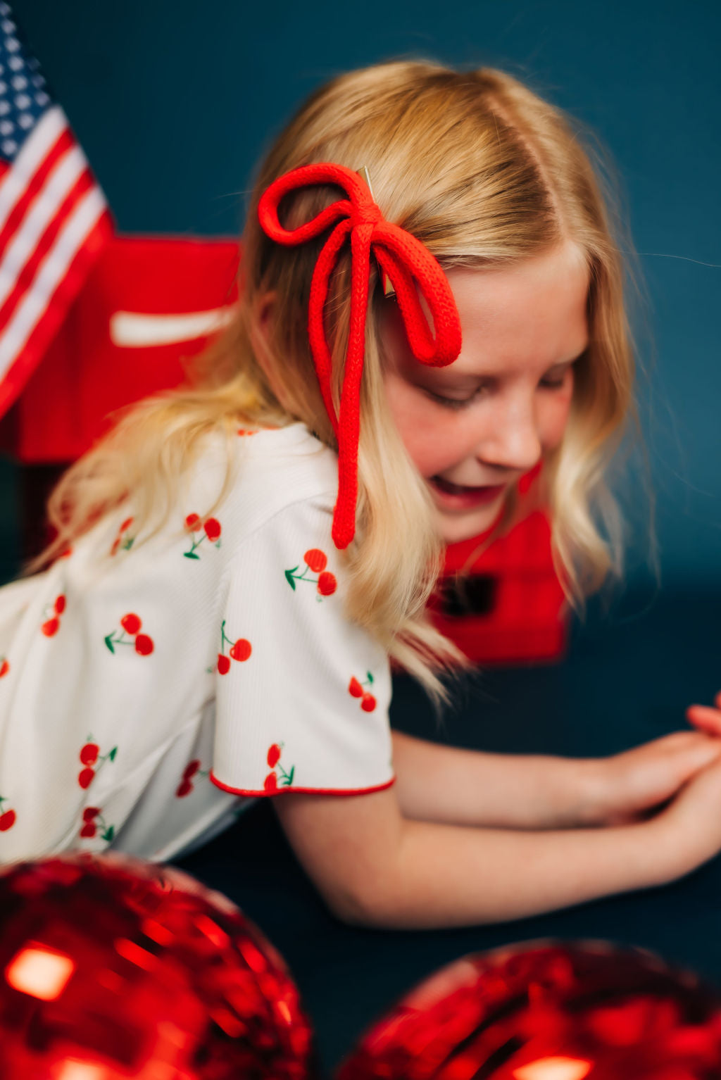 Red Knit Bow