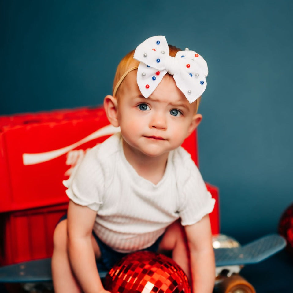 Patriotic Pearl | Whimsy Bow