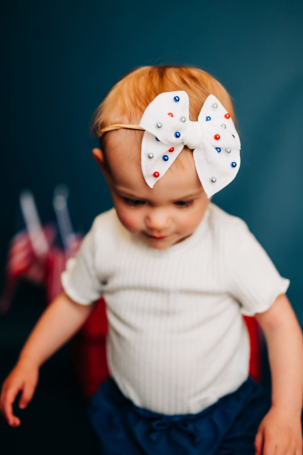 Patriotic Pearl | Whimsy Bow